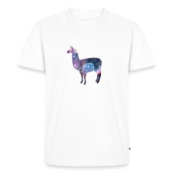 world galaxy llama - Men's Premium Organic T-Shirt - white - Front - Nico (187cm)