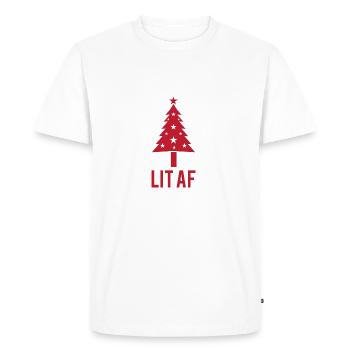 Lit Noël Noël AF AF LIT. - T-shirt Premium bio Homme - blanc - Devant - Nico (187cm)