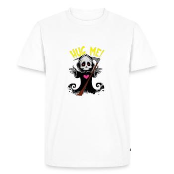 Grim Reaper avec coeur gothique Mort lourd rose Métal - T-shirt Premium bio Homme - blanc - Devant - Nico (187cm)