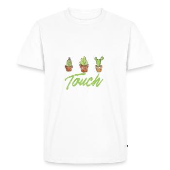 Funny Cactus Shirt Distressed - Men's Premium Organic T-Shirt - white - Front - Nico (187cm)