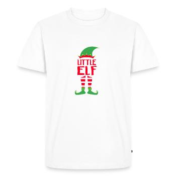 Little Elf - Christmas Family Gift Xmas - Men's Premium Organic T-Shirt - white - Front - Nico (187cm)