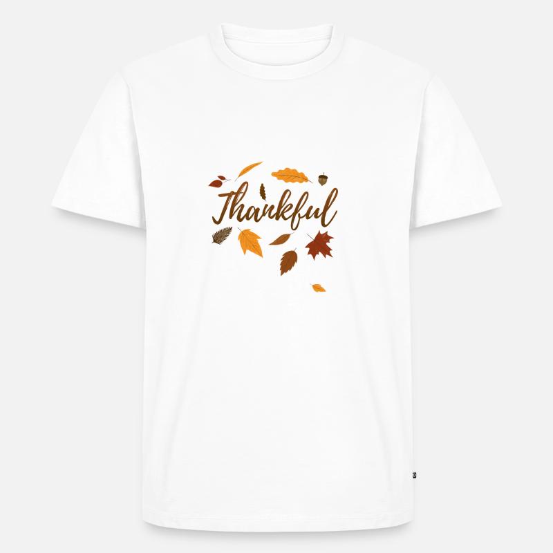 Dankbarer Herbst-Erntedankfest-Geschenk-Fall-Liebe - Männer Premium Bio T-Shirt - Weiß