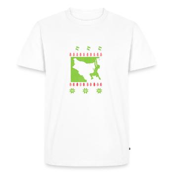 Escalade Bouldering laid de Noël - T-shirt Premium bio Homme - blanc - Devant - Nico (187cm)
