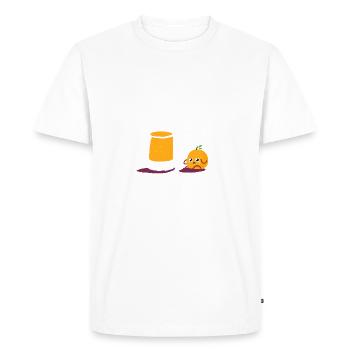 Les personnes en deuil orange Jus d'orange - T-shirt Premium bio Homme - blanc - Devant - Nico (187cm)