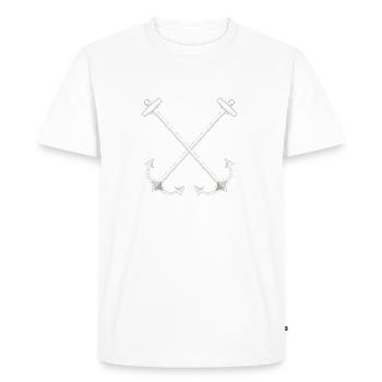 Crossed anchors, nautical - Men's Premium Organic T-Shirt - white - Front - Nico (187cm)