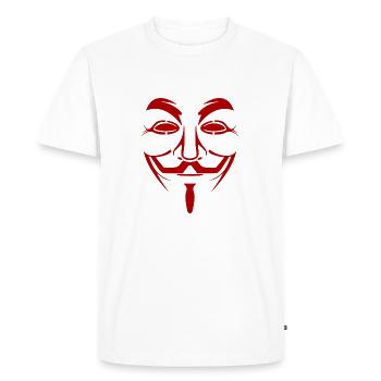 Guy Fawkes - Men's Premium Organic T-Shirt - white - Front - Nico (187cm)