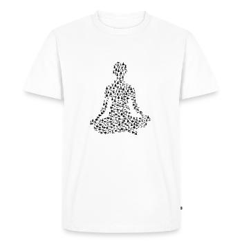 yoga - T-shirt Premium bio Homme - blanc - Devant - Nico (187cm)