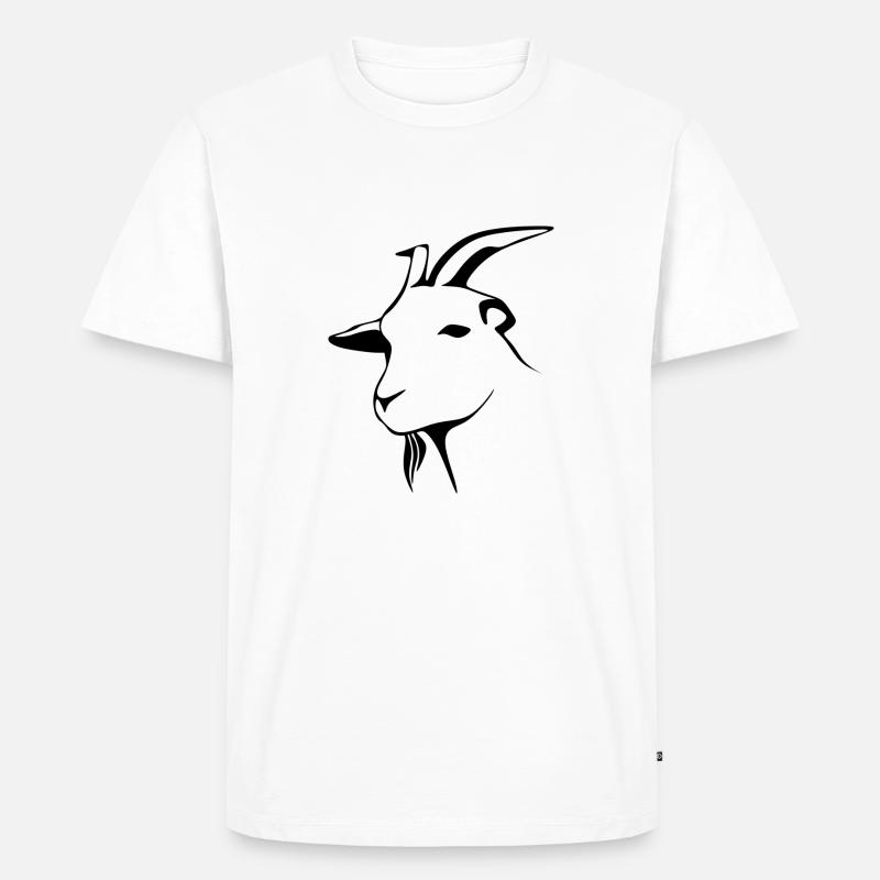 Ziege - Männer Premium Bio T-Shirt - Weiß