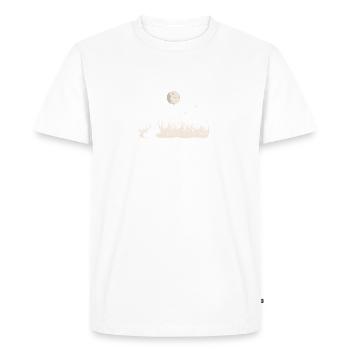 Lune asiatique et lapins gothique japonais cadeau - T-shirt Premium bio Homme - blanc - Devant - Nico (187cm)
