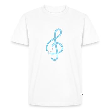 La musique est la clé - Musique - Son - Song - Paroles - T-shirt Premium bio Homme - blanc - Devant - Nico (187cm)