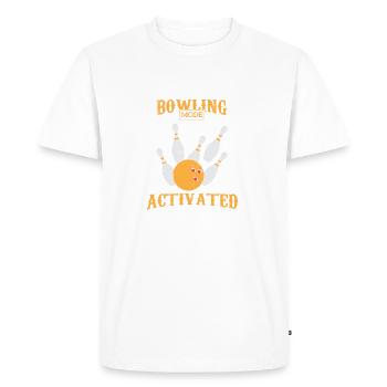 Bowling - Bowling - Bowling - Grève - Cadeau - T-shirt Premium bio Homme - blanc - Devant - Nico (187cm)