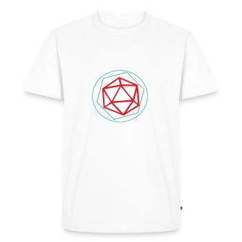 D20 Dice Evolution RPG Game Gift - Men's Premium Organic T-Shirt - white - Front - Nico (187cm)
