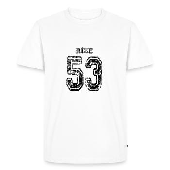53 Rize Turkish license plate as a gift - Men's Premium Organic T-Shirt - white - Front - Nico (187cm)