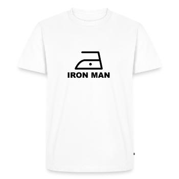 Iron Iron man hausmann - T-shirt Premium bio Homme - blanc - Devant - Nico (187cm)