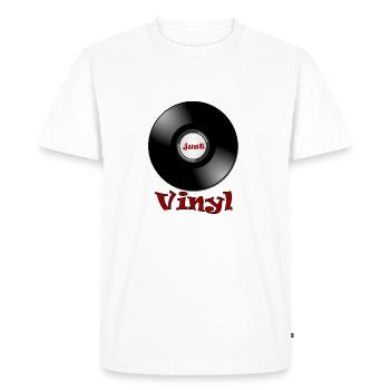 Vinyl record - turntable - Men's Premium Organic T-Shirt - white - Front - Nico (187cm)