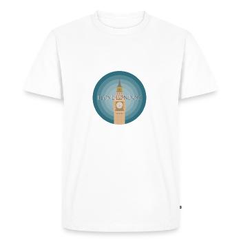 I love London - T-shirt Premium bio Homme - blanc - Devant - Nico (187cm)