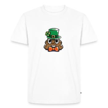 St Patricks tenue jour bière cadeau Irlande Merde - T-shirt Premium bio Homme - blanc - Devant - Nico (187cm)
