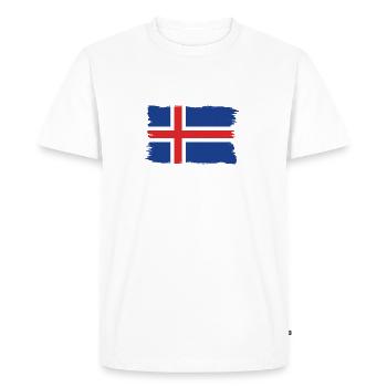 Pride flag flag home origin Iceland png - Men's Premium Organic T-Shirt - white - Front - Nico (187cm)
