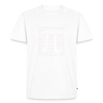 Matrice Pi - T-shirt Premium bio Homme - blanc - Devant - Nico (187cm)