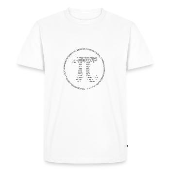 Pi - Pi Day - black - Men's Premium Organic T-Shirt - white - Front - Nico (187cm)