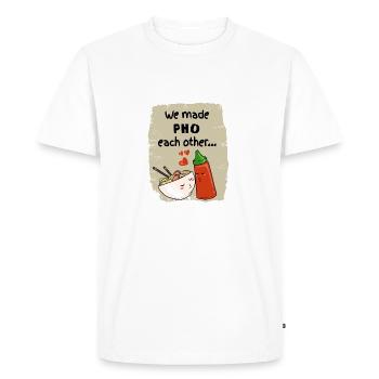 Vietnamese Pho Soup Instant Noodles Noods Love - Men's Premium Organic T-Shirt - white - Front - Nico (187cm)