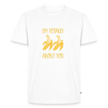 total banana - Men's Premium Organic T-Shirt - white - Front - Nico (187cm)