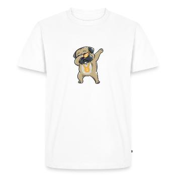 Pug Life Pug Birthday Gift dab dabbing dance - Men's Premium Organic T-Shirt - white - Front - Nico (187cm)