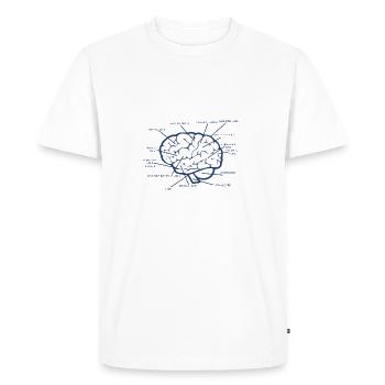 Cerveau Diagramme anatomique médical biologie cadeau - T-shirt Premium bio Homme - blanc - Devant - Nico (187cm)