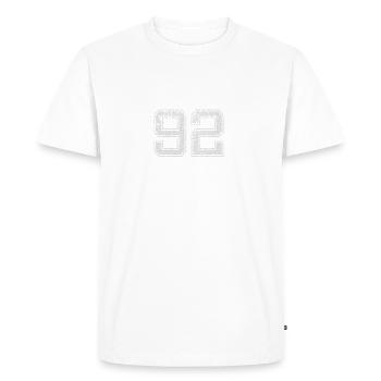 Number 92 Number Ninety-Two Nine Two Gift - Men's Premium Organic T-Shirt - white - Front - Nico (187cm)