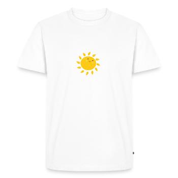 Funny sun summer vacances cadeau drôle sourire - T-shirt Premium bio Homme - blanc - Devant - Nico (187cm)