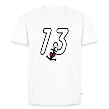Bouches du rhone 13 croix camargaise - T-shirt Premium bio Homme - blanc - Devant - Nico (187cm)