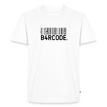 B4RCODE. Bamboo black - Men's Premium Organic T-Shirt - white - Front - Nico (187cm)