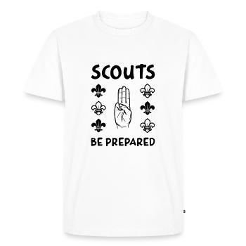 Scouts Always Ready! - Men's Premium Organic T-Shirt - white - Front - Nico (187cm)