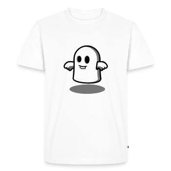 Little Ghost at Midnight - Men's Premium Organic T-Shirt - white - Front - Nico (187cm)