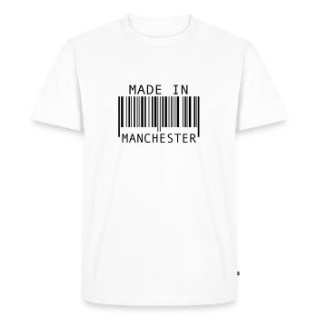 Fait à Manchester - T-shirt Premium bio Homme - blanc - Devant - Nico (187cm)