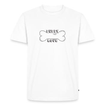 Os d’amour de chiot - T-shirt Premium bio Homme - blanc - Devant - Nico (187cm)