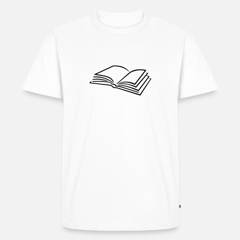 Buch - Männer Premium Bio T-Shirt - Weiß