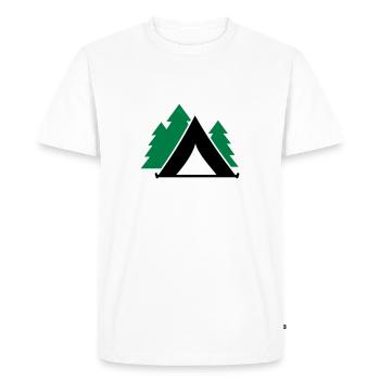 Tente - T-shirt Premium bio Homme - blanc - Devant - Nico (187cm)