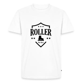 Patinage à roulettes - Roller - T-shirt Premium bio Homme - blanc - Devant - Nico (187cm)