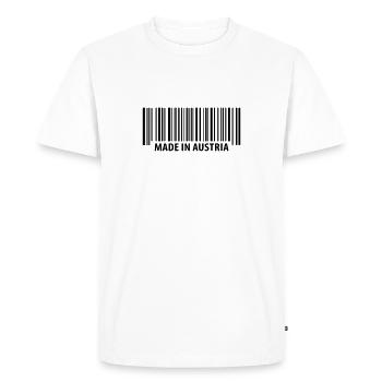Made in Austria - Men's Premium Organic T-Shirt - white - Front - Nico (187cm)