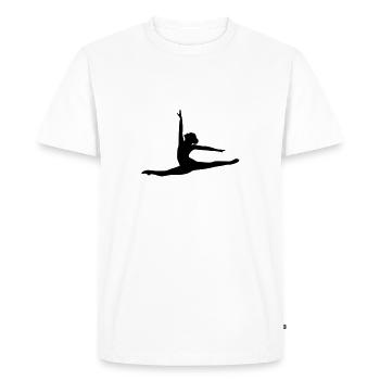 Ballet Ballerina - Men's Premium Organic T-Shirt - white - Front - Nico (187cm)