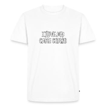 J’adore mon Cane Corso - T-shirt Premium bio Homme - blanc - Devant - Nico (187cm)