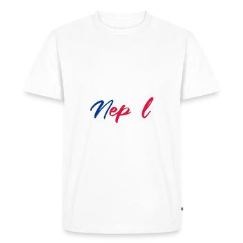 Nepal funny gift idea funny saying - Men's Premium Organic T-Shirt - white - Front - Nico (187cm)