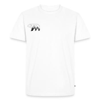 Un ours en pleine nature en plein air - T-shirt Premium bio Homme - blanc - Devant - Nico (187cm)