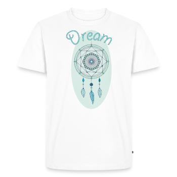 Capteur de rêves hippie de rêve - T-shirt Premium bio Homme - blanc - Devant - Nico (187cm)