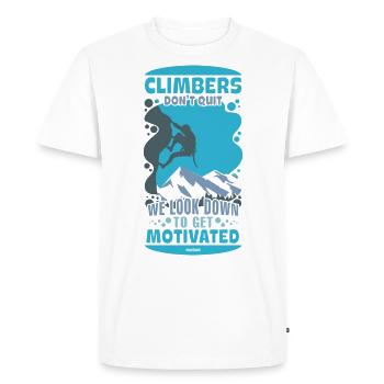 Grimper - T-shirt Premium bio Homme - blanc - Devant - Nico (187cm)