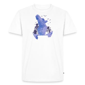 Désolé d’être en retard, mon chameau était assis sur moi - T-shirt Premium bio Homme - blanc - Devant - Nico (187cm)