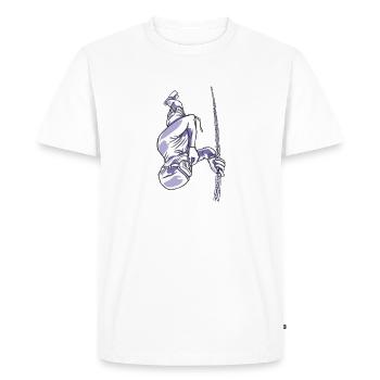 I Dive Because Punching People Is Frowned Upon - Men's Premium Organic T-Shirt - white - Front - Nico (187cm)
