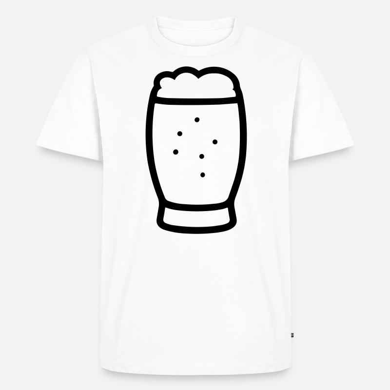 Bier - Männer Premium Bio T-Shirt - Weiß