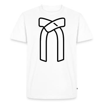 ceinture - T-shirt Premium bio Homme - blanc - Devant - Nico (187cm)